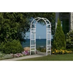 Vita Athens 81 In. H White Vinyl Garden Arbor