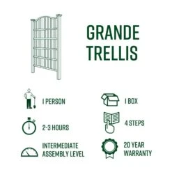 Vita Grande 96 In. H White Vinyl Garden Trellis -Abbo Garden Shop 09176817 7bb5 4c4b 9c2e 858983a59f5c