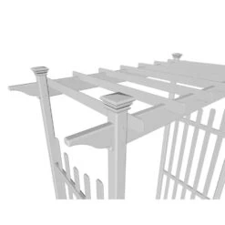 Vita Cardiff 83.75 In. H White Vinyl Arbor -Abbo Garden Shop 0cf16450 3646 4715 b050 bf53fda71c8f
