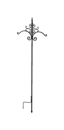 Panacea Black Steel 84 In. H Quatrefoil Plant Hook 1 Pk