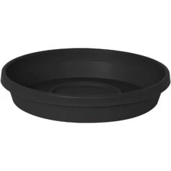 Bloem Terra 3.5 In. H X 20 In. W X 20 In. D X 24 In. D Plastic Solid Plant Saucer Black
