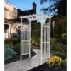 Vita Cardiff 83.75 In. H White Vinyl Arbor -Abbo Garden Shop 272ad22b bd78 4e77 8b20 59ebdc1d187f