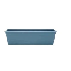 Bloem Dayton 6.87 In. H X 24 In. W Plastic Window Box Ocean Blue
