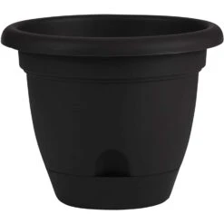 Bloem Lucca 8.8 In. H X 11 In. D Resin Planter Black