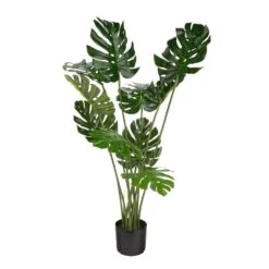 Naturae Decor 47 In. H Plastic Artificial Monstera Green