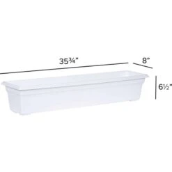 Novelty 6.5 In. H X 8 In. W X 36 In. D X 36 In. D Plastic Countryside Flower Box White 15 Novelty 6.5 In. H X 8 In. W X 36 In. D X 36 In. D Plastic Countryside Flower Box White -Abbo Garden Shop 35fded71 1781 4552 af9f 45038943d1e9