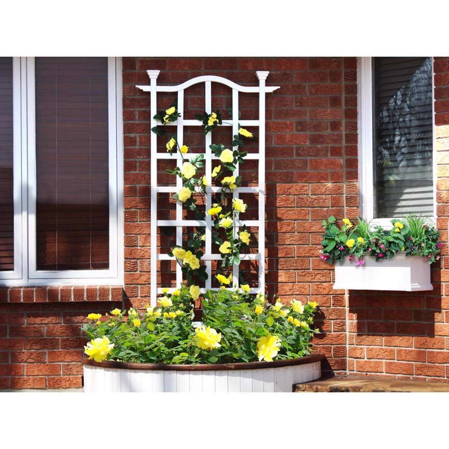Vita London 79.25 In. H White Vinyl Garden Trellis 4 Vita London 79.25 In. H White Vinyl Garden Trellis - Image 2