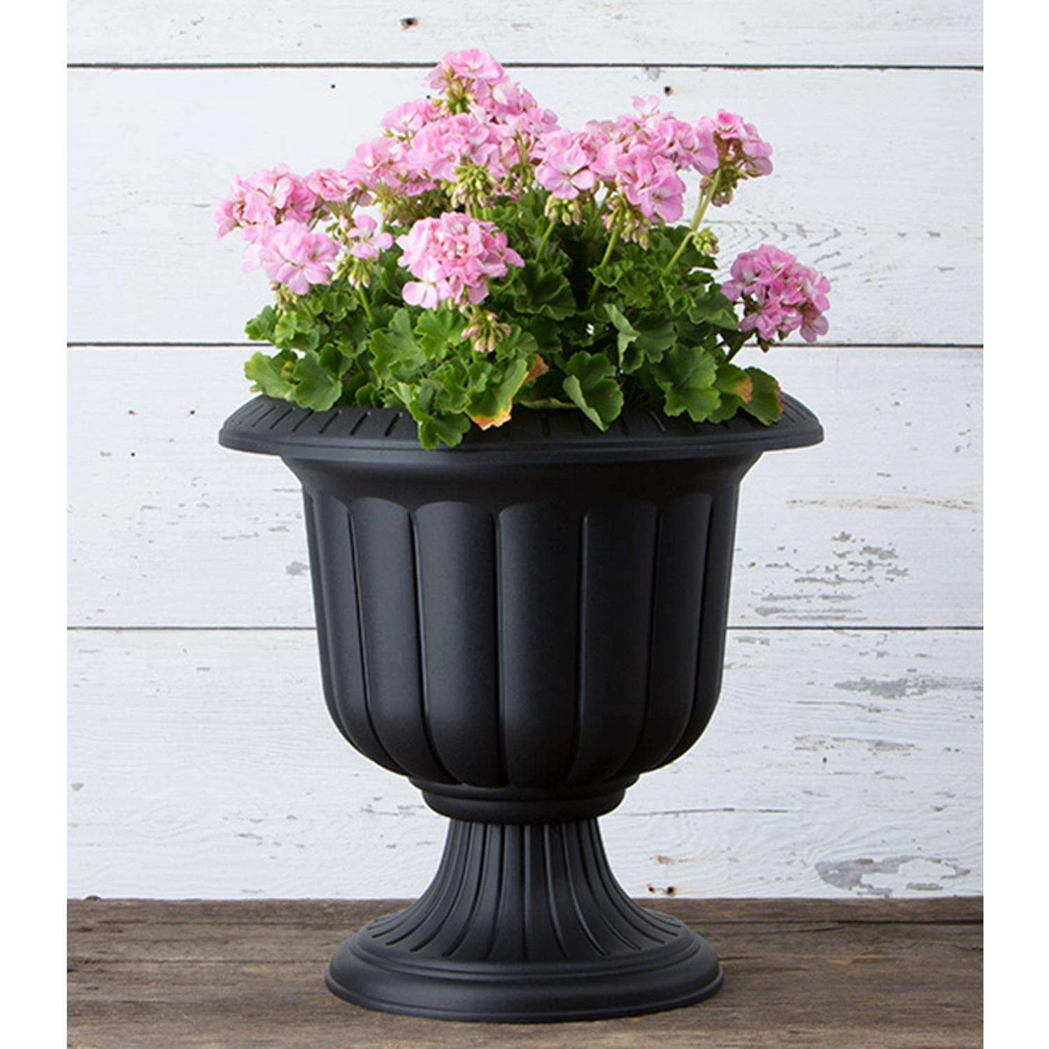 Novelty 19 In. H X 19 In. W X 19 In. D X 19 In. D Resin Classic Urn Urn Planter Black 6 Novelty 19 In. H X 19 In. W X 19 In. D X 19 In. D Resin Classic Urn Urn Planter Black - Image 4
