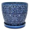 Trendspot Mediterranean 8.5 In. H X 10 In. W X 10 In. D X 10 In. D Ceramic Planter Blue -Abbo Garden Shop 40a4b24b c989 496b ab41 b5cc0fef46df