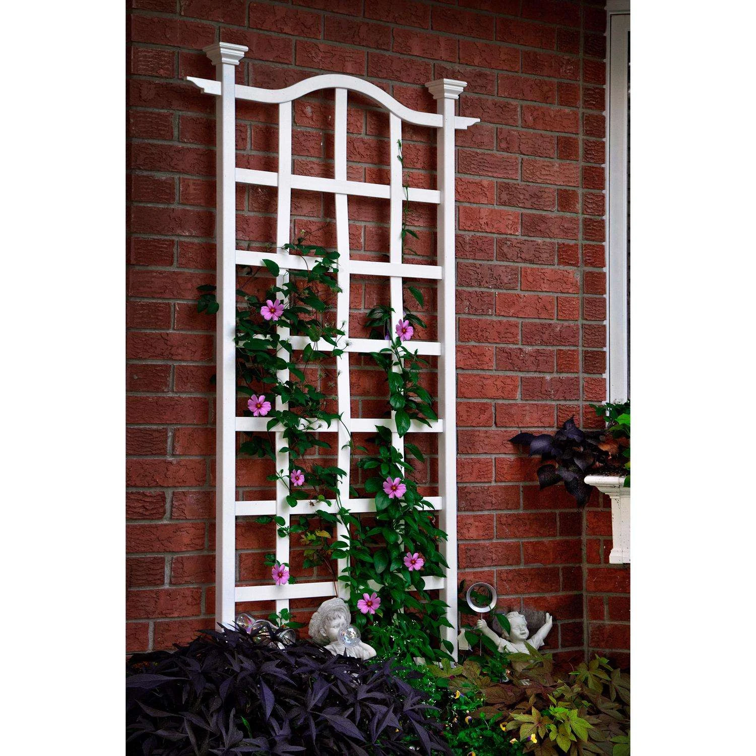 Vita London 79.25 In. H White Vinyl Garden Trellis 3 Vita London 79.25 In. H White Vinyl Garden Trellis