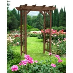 Panacea 84 In. H Brown Wood Arbor -Abbo Garden Shop 4b2d101c f2e5 405b bfdf 444a517c52a1