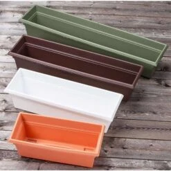 Novelty 6.4 In. H X 36 In. W X 8 In. D Plastic Countryside Flower Box Terracotta -Abbo Garden Shop 4d727f0e e669 42a1 b828 2464547de1eb