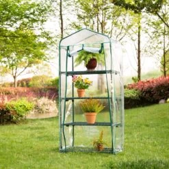 Glitzhome Clear 61 In. H X 29.25 In. W Pop-Up Greenhouse -Abbo Garden Shop 4fa8e5ca b7b1 48bd 8738 228b66248992