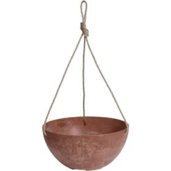 Novelty ArtStone 5.9 In. H X 12.2 In. W X 12.2 In. D X 12.2 In. D Resin Napa Hanging Planter Rust