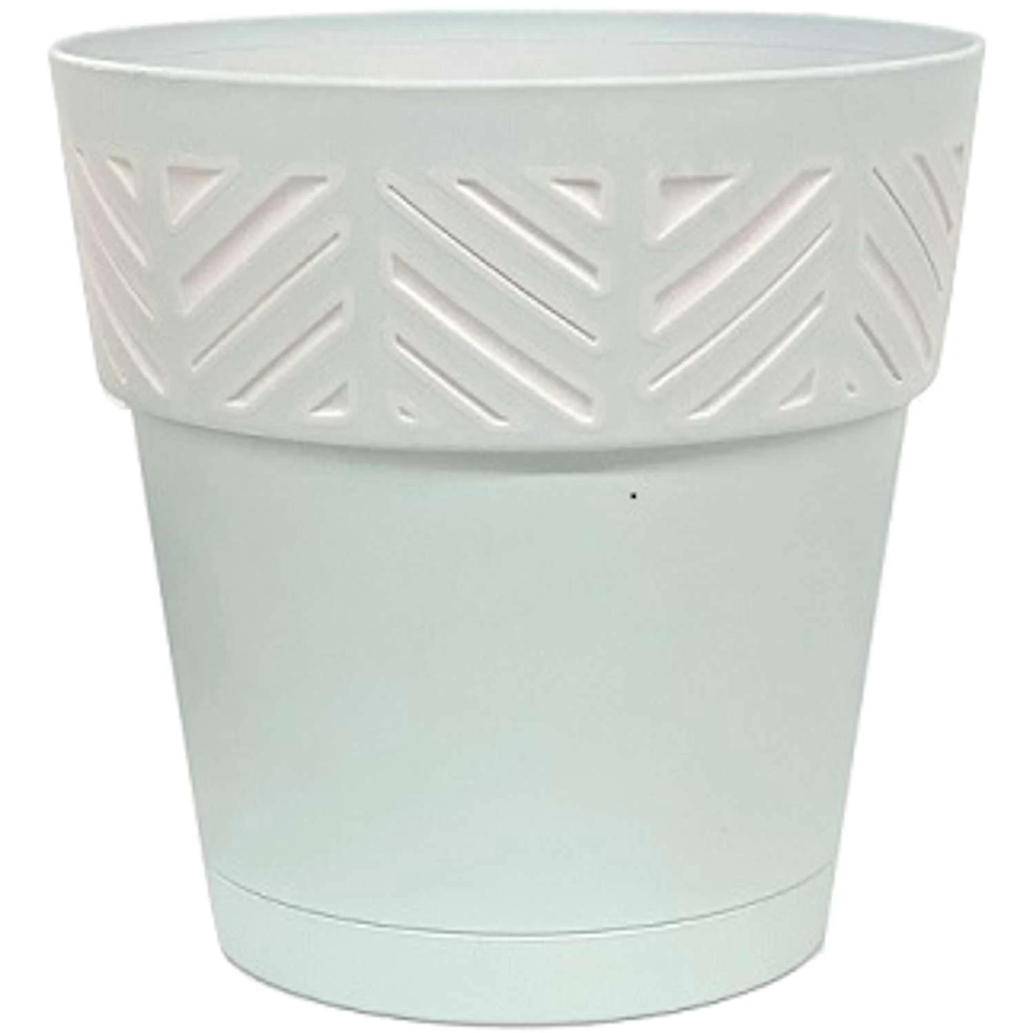 Deroma Mosaic 9.85 In. H X 10 In. D Resin Vaso Save Planter Mint 3 Deroma Mosaic 9.85 In. H X 10 In. D Resin Vaso Save Planter Mint