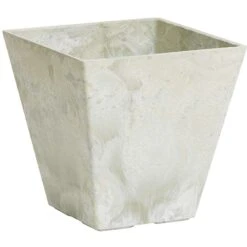 Novelty Artstone 11.5 In. H X 11.8 In. W X 11.8 In. D Resin Ella Planter Mint