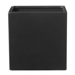 SK Pottery 6.7 In. H X 6.7 In. W X 6.7 In. D Clay Latina Ceramic Pot Anthracite