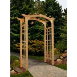 Vita Westwood 85.5 In. H Brown Wood Garden Arbor