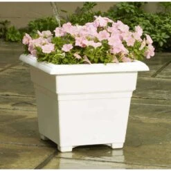 Novelty 13 In. H X 14 In. W X 14 In. D Plastic Countryside Tub Patio Planter White -Abbo Garden Shop 67c0008d 5c56 46ba bcf4 8761e11f419c