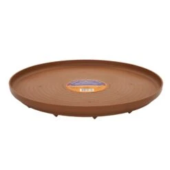 Down Under 16 In. D Plastic Plant Turner Terracotta