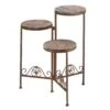 Summerfield Terrace Old World 3-Tier 23 In. H Brown Wrought Iron Plant Stand