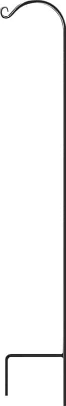 Panacea Black Wrought Iron 48 In. H Single Crook Plant Hook 1 Pk