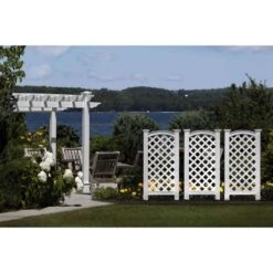Vita Luxembourg 56.25 In. H White Vinyl Garden Trellis -Abbo Garden Shop 8332ee0a 4264 4a63 9963 1c7903e141b6