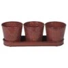 Robert Allen 4 In. H X 4.25 In. W Metal Concord Garden Planter Set Red -Abbo Garden Shop 8381bb09 6f65 4023 91f1 d86947b5c160
