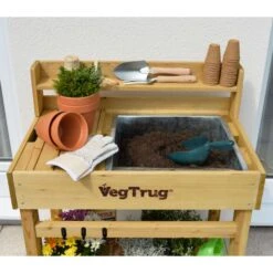 VegTrug Deluxe 39 In. H X 19.29 In. W X 31.4 In. D Cedar Potting Bench Planter Natural -Abbo Garden Shop 86473240 9157 4d88 a44d 1d3290668823