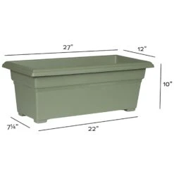 Novelty 10 In. H X 27 In. W X 12 In. D Plastic Countryside Tub Patio Planter Sage -Abbo Garden Shop 8d1b5b8c a1e6 4e07 9afc fc54205c3ab5