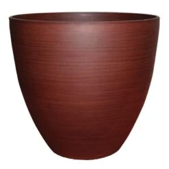 Southern Patio 13 In. W Ceramic Egg Planter Redwood