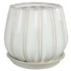 Trendspot Contour 5.5 In. H X 5.9 In. W X 5.9 In. D X 6 In. D Ceramic Planter White -Abbo Garden Shop 90c0c563 b7d0 4beb 821f 2d74138feb86