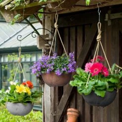 Novelty ArtStone 4.8 In. H X 9.9 In. W X 9.9 In. D X 9.9 In. D Resin Napa Hanging Planter Black 11 Novelty ArtStone 4.8 In. H X 9.9 In. W X 9.9 In. D X 9.9 In. D Resin Napa Hanging Planter Black -Abbo Garden Shop a30245c4 7535 4fbe b051 14f8d1ab3a37