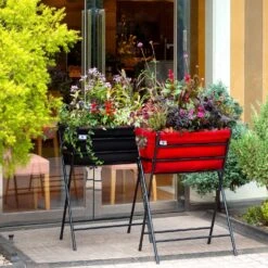 VegTrug Poppy Go 31.1 In. H X 25.5 In. W Steel 15.7 Planter Green -Abbo Garden Shop a837cfb6 beac 40e9 ac49 e3abb94dfcda