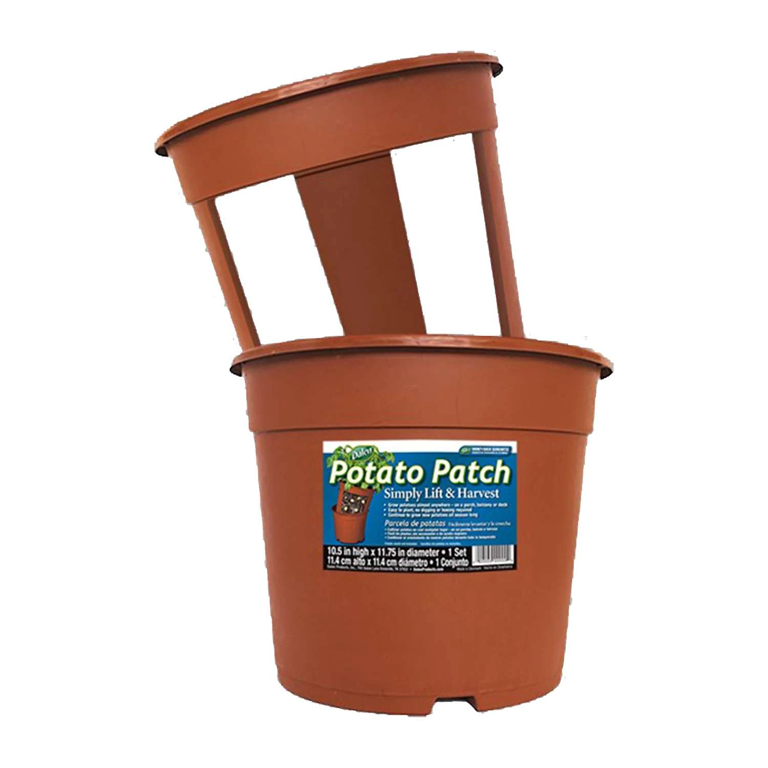 Dalen 10.5 In. H X 11.75 In. D Plastic Potato Planter Brown 3 Dalen 10.5 In. H X 11.75 In. D Plastic Potato Planter Brown