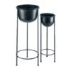 Summerfield Terrace Metal 2 Assorted Size Flower Pot Holder Black -Abbo Garden Shop ab16c5be 7dbe 46d7 9ff8 e2c80d80ef3e
