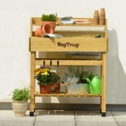 VegTrug Deluxe 39 In. H X 19.29 In. W X 31.4 In. D Cedar Potting Bench Planter Natural -Abbo Garden Shop af15de32 f2a8 40b4 99d7 7f498a303d9b