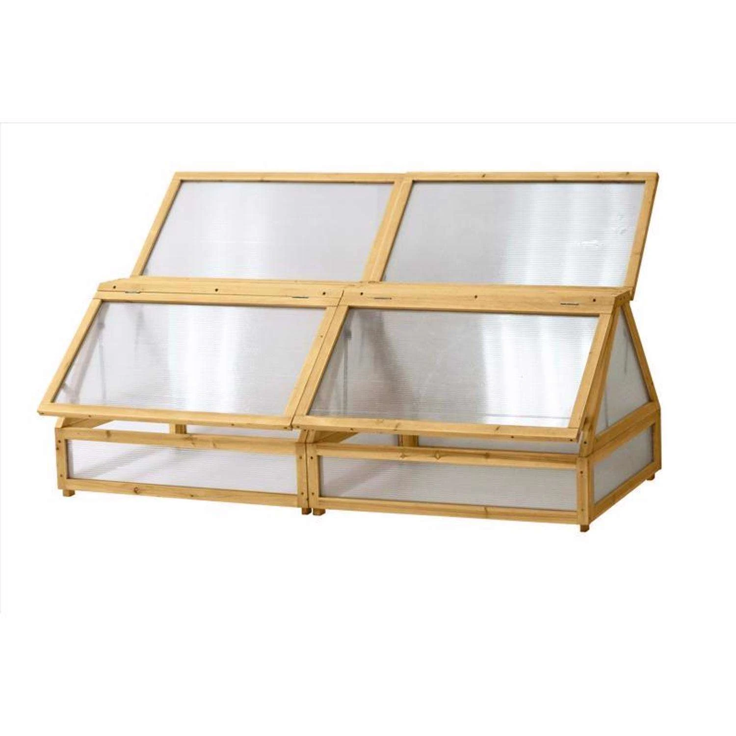 VegTrug Cold Frame Natural 26 In. H X 71 In. W Raised Bed Greenhouse 4 VegTrug Cold Frame Natural 26 In. H X 71 In. W Raised Bed Greenhouse - Image 2