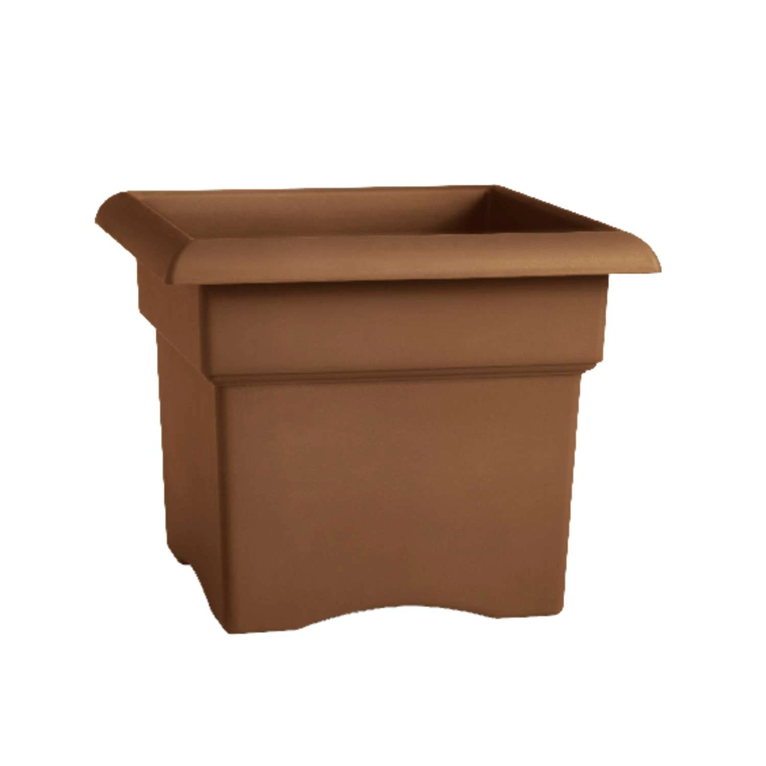 Bloem 11 In. H X 14 In. W Resin Veranda Planter Chocolate 3 Bloem 11 In. H X 14 In. W Resin Veranda Planter Chocolate