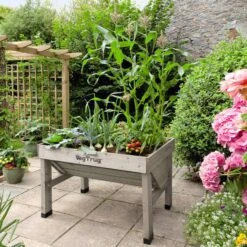 VegTrug VegTrug Classic 31.5 In. H X 40.7 In. W X 30 In. D Wood Planter Gray