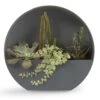 Bloem Bodye 15 In. H X 15 In. D Resin Full Moon Planter Charcoal -Abbo Garden Shop c827f1b3 620d 4092 89dd b42b0f8fec52