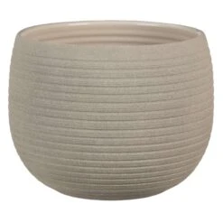 Scheurich Linara 6.25 In. D Ceramic Flower Pot Taupe