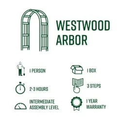 Vita Westwood 85.5 In. H Brown Wood Garden Arbor -Abbo Garden Shop db62f9b5 dec0 4ca2 b2cd de97a30315d1