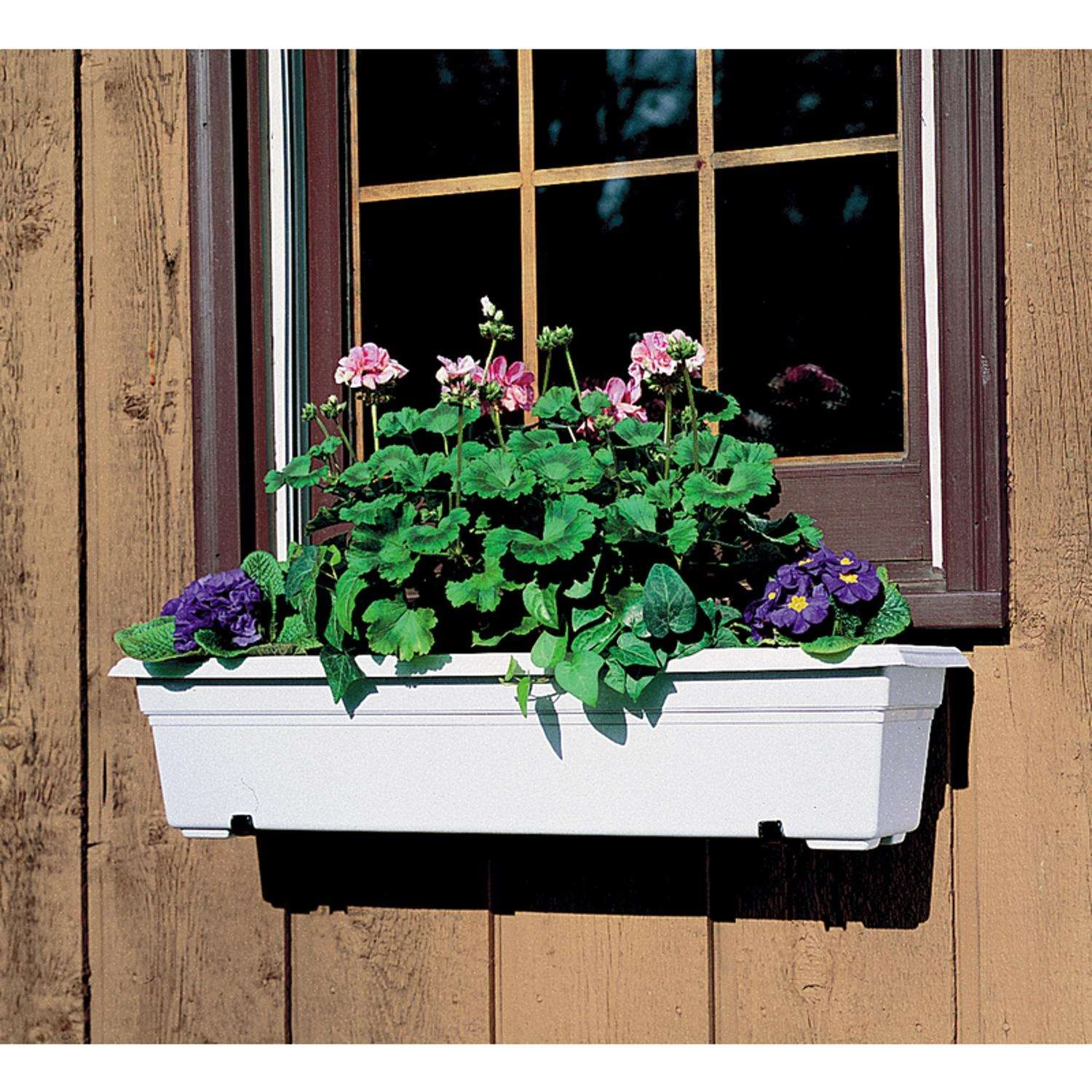 Novelty 6.5 In. H X 8 In. W X 36 In. D X 36 In. D Plastic Countryside Flower Box White 7 Novelty 6.5 In. H X 8 In. W X 36 In. D X 36 In. D Plastic Countryside Flower Box White - Image 5