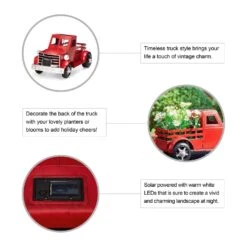 Glitzhome 9.25 In. H Red Iron/Plastic Plant Stand -Abbo Garden Shop e954e63c 4edf 4213 8186 63c5be010edb