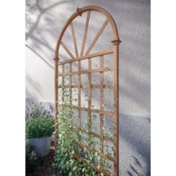 Vita Savannah 77.25 In. H Brown Vinyl Garden Trellis -Abbo Garden Shop ed75aee9 a5ed 4a98 a0d1 8912a0e72028