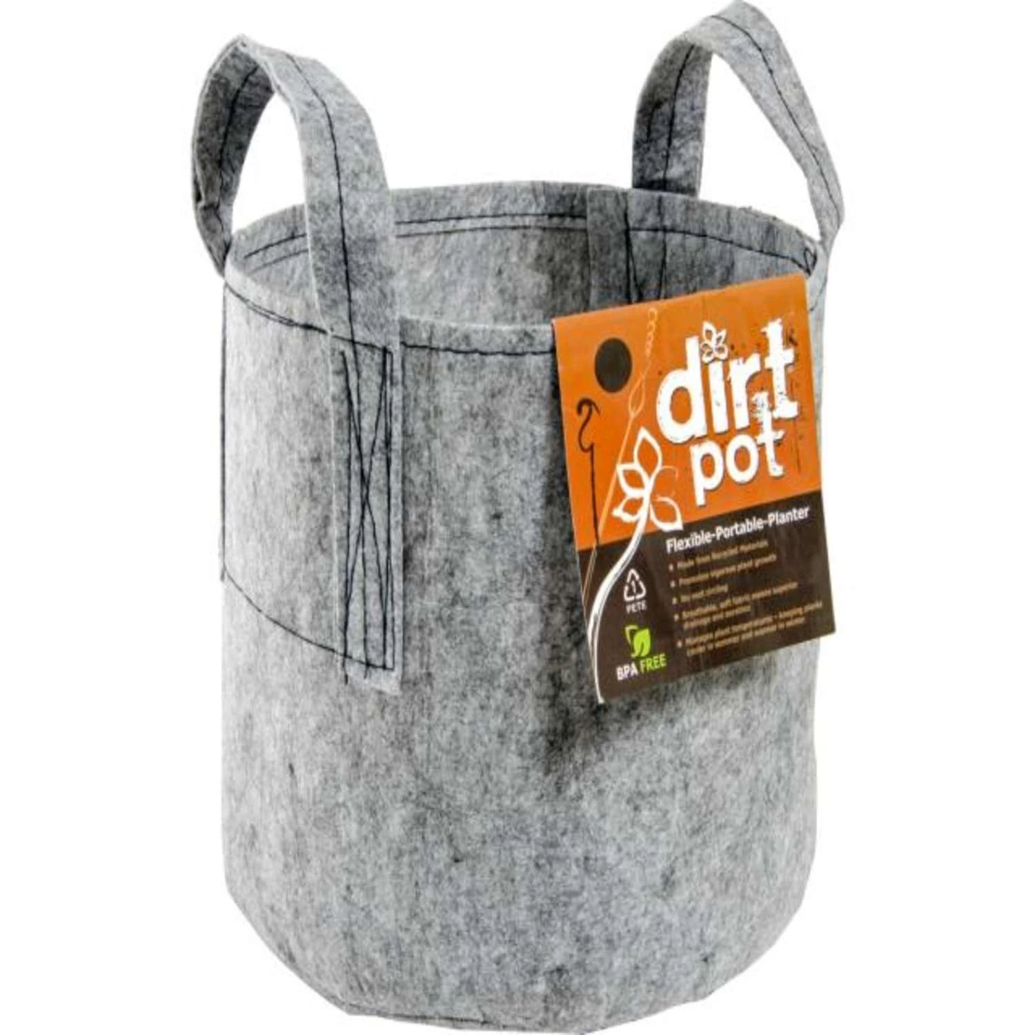 Dirt Pot 18 In. H X 27 In. W Fabric Planter Gray 3 Dirt Pot 18 In. H X 27 In. W Fabric Planter Gray
