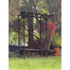 Panacea 84 In. H Black Steel Garden Arbor
