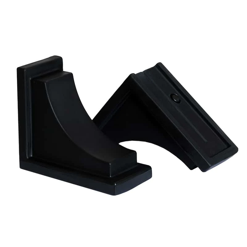 Mayne Nantucket 5 In. H X 4 In. W Black Plastic Brackets 3 Mayne Nantucket 5 In. H X 4 In. W Black Plastic Brackets