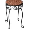 Panacea 16-1/2 In. H Brown Steel/Wicker Plant Stand -Abbo Garden Shop f39f5bef 5588 4f0f 8044 6387d2cae0ed
